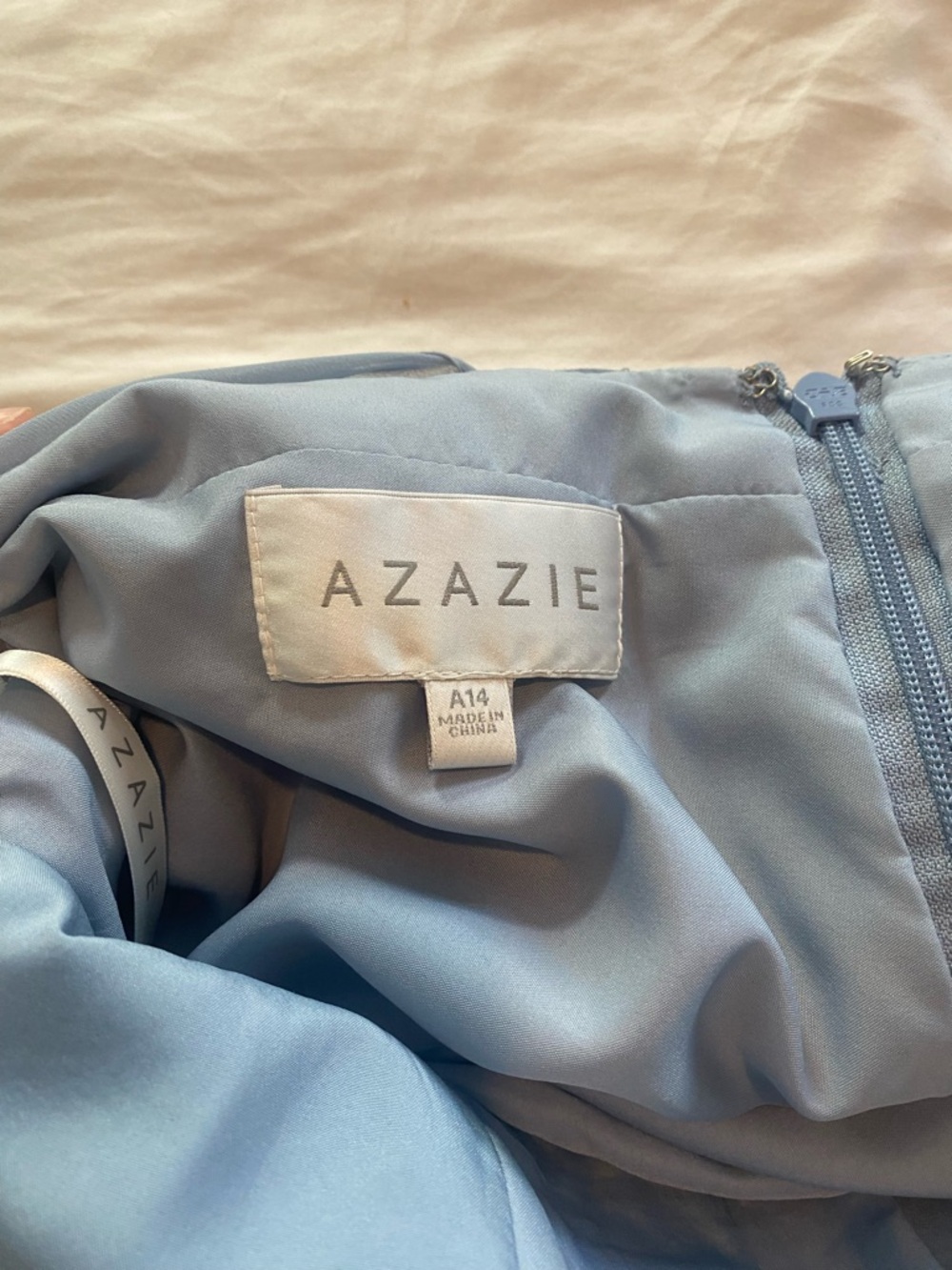 Azazie Dusty Blue Kora Pleated Chiffon Maxi Dress - Picture 8 of 8